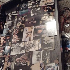 The Beatles Cards & George Harrison Autograph Card
